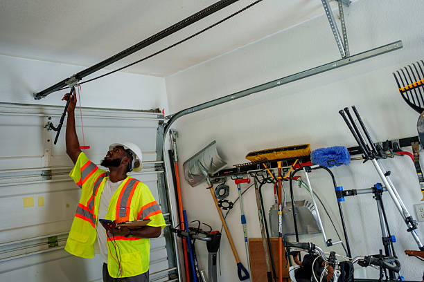 Professional Garage Door Installation technician working in Travis Ranch, TX